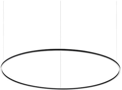Ideal Lux ORACLE Schlanke DALI dimmbare runde 150 cm integrierte LED-Pendel-Deckenleuchte schwarz, 3000 K