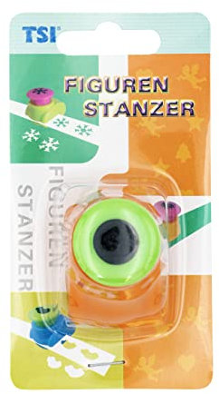TSI Motivstanzer Kreis II, Größe: (HxBxT) 4 x 3 x 4,5 cm, Stanzdurchmesser ca. 18 mm, ideal für Papier und Bastelkarton, Art. Nr. 49658-W-8