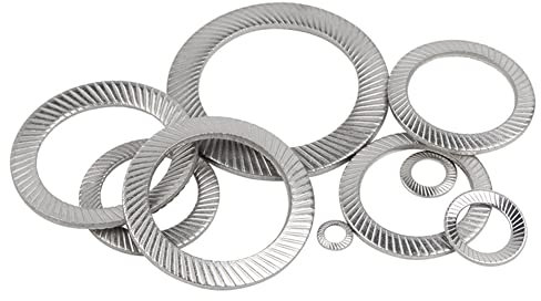BOUACOUA Rondelle Seghettate Rondelle Dentate Rondelle di Sicurezza Rondelle di Bloccaggio Dentale in Acciaio Inox M8x13mm (40 Pezzi)