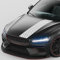 Finest Folia Rennstreifen Auto Aufkleber 120x25cm für Motorhaube Motorrad Bus Sticker Kfz Zubehör Tuning Dekor Design Folie Racing Streifen Dach KX079 (02 Weiß Glanz)