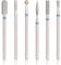 6pcs Cuticle Drill Bit, Cuticle Drill Bits for Nails Carbide Diamond Cuticle Drill Bit Set Cuticle Ball Drill Bit Nail Tool Accessories for Electric Nail File Machine