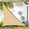 AXT SHADE Sonnensegel Wasserdicht Dreieck Rechtwinklig 2,5x2,5x3,5m Wetterschutz Sonnenschutz PES Polyester mit UV Schutz für Terrasse Balkon Garten-Sand(Wir Machen Sondergrößen)