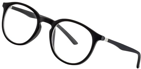 LEXXOO Stilvolle Lesebrille Schwarz, +2,5 dpt | Rahmen und Bügel aus Kunststoff, kratzfeste Acrylgläser mit Schutzlack, langlebiges Federscharnier für bequemen Sitz