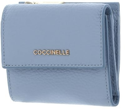 Coccinelle Metallic Soft - Geldbörse 4cc 10 cm mist blue