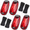 LUVZOOR 4er Set LED Blinklicht, Sicherheitslicht Set Blinklicht Schulranzen Licht Leuchtanhänger Hund mit Batterien Clip Dauerlicht und Blinklicht für Kinder Rucksack, Jogger, Kinderwagen