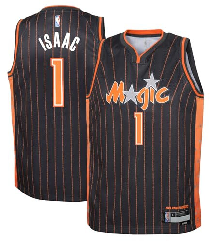 Outerstuff Jonathan Isaac Orlando Magic Gray #1 Kinder Jugend 8–20 Swingman-Trikot, Grau, 8