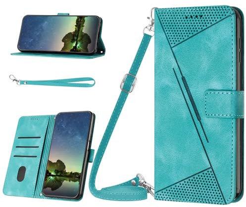 GoodcAcy Cover a Libro per Huawei Mate 10 Lite/Nova 2i con Cordino,Custodia in Pelle Magnetica Portafoglio,Custodia Pelle Sintetica TPU Antiurto,Funzione Supporto Slot Schede,Verde