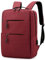 Mixroom - Zaino Porta PC Uomo Laptop Borsa per PC Portatile Computer Custodia Notebook 15 Due Tasche Frontali Porta USB Z1 Colore Rosso