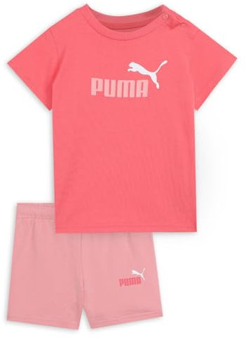PUMA Unisex Baby MINICATS ESS Tee and Shorts Set INF Gestrickte Anzüge, Peach Frost, 104