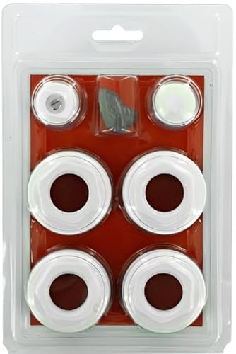 Kit De Bouchons Pour Radiateur 1 - Comprend 2 Réductions Filetage Droit, 2 Réductions Filetage Gauche, 1 Bouchon Plein, 1 Purgeur Manuel Et 1 Clé - Accessoire Complet Pour Installation