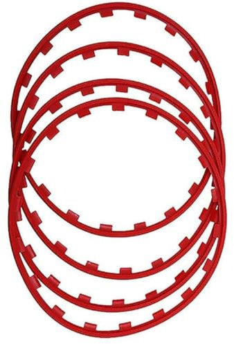 KLZWCP Felgenschutzring 16-20 Zoll Universal-Reifenfelgenschutz, 4er-Set Autofelgen Kantenschutz Schutzring Anti Kollisions Anti Kratz Auto Refit Zierleisten Kit(Size:16 inch,Color:Rot)