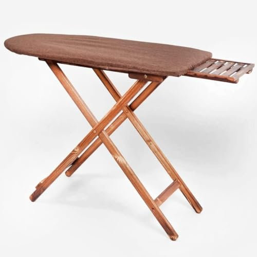 POSEDWRA Tabla de Planchar de Madera Maciza, Tabla de Planchar Retro, Plancha eléctrica Plegable para el hogar, Estante de Planchado Vertical, Marco de Madera Grande