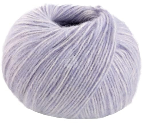 LANA GROSSA Natural Alpaca Pelo | Flauschige Netzgarnstruktur aus Baumwolle gefüllt mit Baby Alpakafasern und Merino Schurwolle | 50g Wolle zum Stricken & Häkeln | 125m Garn FB23