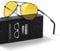 kunchu Pilot Sunglasses Mens Night Driving Glasses Unisex UV400 Protection Black Sunglasses Driving, Fishing,Running Classic Ultra Light Shades Yellow