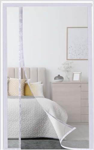 Magnet Wärmeschutzvorhang Tür Transparent 100x220cm,Reversible Linke Oder Rechte Seitenöffnung,Thermo Türvorhang,Isolier Schutz Vorhang,Selbstschließend,Haustierfreundlich,Wasserdicht,Schwarz