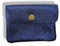 Générique Porte Monnaie Femme Cuir Irisé Métalisé, Porte Carte Brillant, 3 Compartiments, Etui RFID (Bleu Marine)