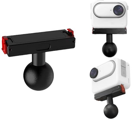 1 Ball Mount Adapter for Insta360 GO3s Magnetic Quick Mount Accessories,Compatible with RAM Ball Head Mounts B Size Double Socket Arm