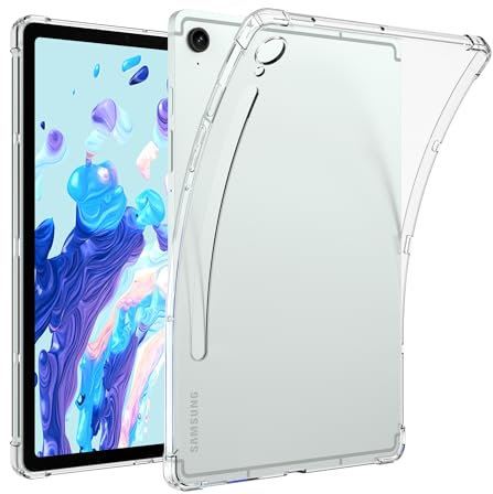 AKABEILA Coque Transparente pour Samsung Tab A 8.4 2020 SM-T307 8.4 Pouces Étui Mince Léger TPU Souple Tablette Housse avec Coussins Air Antichoc