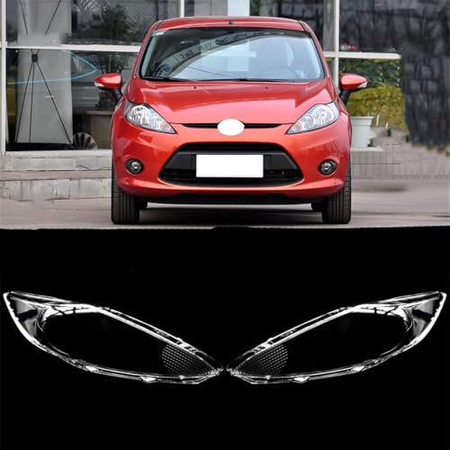 YPZJJBLD Doppelpack LED-Scheinwerfer Rahmen Abdeckung für Ford Fiesta 2009-2012 | Hochwertiger Thermoplast mit Anti-Scratch Coating & Staubschut,C-1 Pair