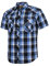 Dctop Chemise à manches courtes décontractée pour homme - Boutons-pression - Couleur unie - Coupe droite - Chemise de loisirs, bleu, blanc, noir 19#, M