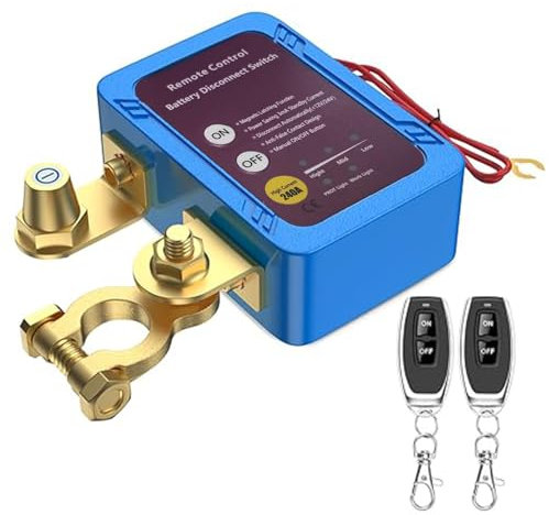 Bkiyougo Kill Switch, battery isolator switch 12v 240A, Car Battery Isolator, Battery Cut Off Switch 12v Anti Theft, Automatic Cut/Shut Off Switch for Auto,RV, ATV,Truck, Boat.
