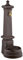 Relaxdays Fontana da Giardino in Stile Antico, Fontanella a Colonna con Rubinetto e Vaschetta, 100x44,5x38 cm, Marrone, Acciaio, Alluminio