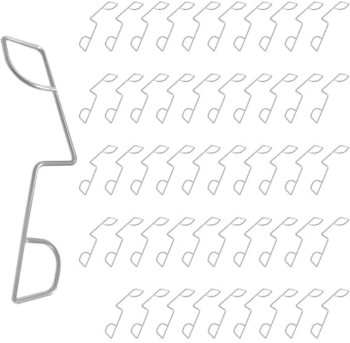50Pcs Fence Wedges to Stop Rattling and Banging, Durable Stainless Steel Panel Grips Clips for 12 Fences,Garden Post Panels Mounting Clamps Wind Protector,Weather-Resistant Anti-Rattle Brackets,Silver