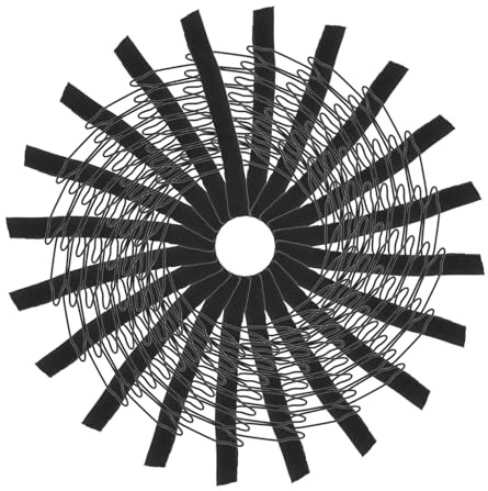 7-zahn Perückenclips Schwarz aus Edelstahl und Polyester