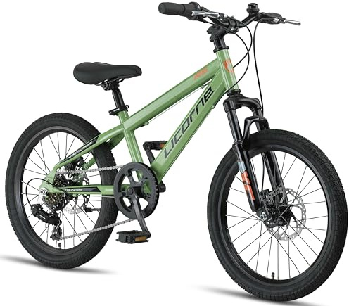 Licorne Bike Thunder Premium Mountainbike in 20, 24, 26, 27.5 und 29 Zoll Fahrrad für Mädchen Jungen Herren und Damen Discbremse