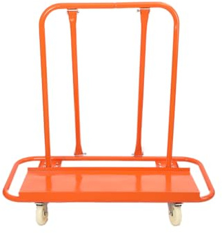 NICCOO Folding Drywall Cart & Plasterboard Trolley, 1000kg Heavy Duty Panel Mover with Brakes, Steel Hand Truck for Transporting Large Sheets of Plywood, MDF and Drywall
