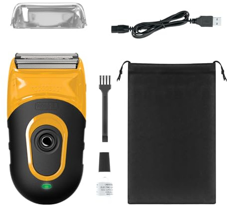 Wahl Extreme Grip Rasierer, flexible Scherköpfe, rutschfester Griff | Einfache Reinigung, fortschrittliche Lithium-Technologie, kompakt, LED-Ladeanzeige, Reisesicherung, reisefreundlich