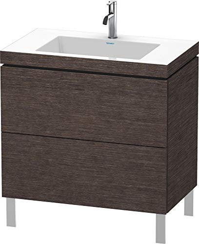 Duravit Duravit Waschtischunterbau L-CUBE mit Waschtisch Vero Air, 698 x 800 x 480 mm 1 Hahnloch eiche dunkel gebürstet