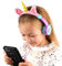 DURAGADGET Volume Limiting Magical Unicorn Kids' Headphones with Audio Sharing Port - Compatible with HP 14-ac126na