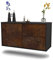 Dekati Lowboard Chicago hängend (92x47x35cm) Korpus anthrazit matt - Front rostigen Industrie-Design - Push to Open - hochwertige Leichtlaufschienen