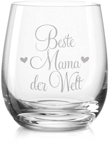 GRAVURZEILE Leonardo Tivoli Teelicht Glas - Beste Mama der Welt Design - Herzliche Geschenke - Geschenk für Mama als Geburtstagsgeschenk zum Muttertag Weihnachten - Geschenk für Sie