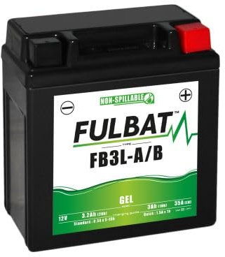 FULBAT BATTERIE MOTO FULBAT GEL FB3L-A / YB3LA 12V 3,2AH 35A