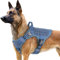 rabbitgoo No Pull Hundegeschirr Mittlere Grosse Hunde, Taktische Brustgeschirr mit MOLLE Griff Metallschnallen, Atmungsaktiv Militär Sicherheitsgeschirr, Verstellbares Gepolstert Hundeweste, L Blau