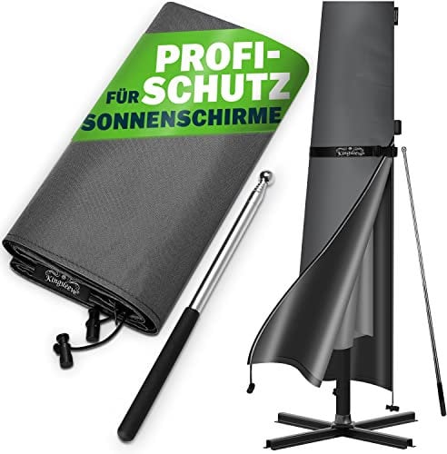 Kingsleeve® Housse de Protection Parasol Gris imperméable résistant aux intempéries UV bâche de Protection pour Parasol