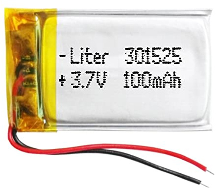Batterie 301525 LiPo 3.7V 100mAh 0.37Wh 1S 5C Liter Energy Battery pour l'électronique Rechargeable Téléphone Portable Smartwatch GPS - Ne Convient Pas à la Radiocommande 27x15x3mm (100mAh|301525)