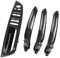 MKptopia 4 piezas de manija de puerta interior de ABS para coche, panel interior, cubierta embellecedora para tirar, reposabrazos compatible con B-MW E70 E71 E72 X5 X6 2007-2014 -Fibra de carbon