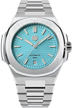 LOve Peace San Martin SN075G Luxus-Business-Herrenuhren 316L Edelstahl Classic PT5000 Automatische mechanische Saphirglas-Armbanduhren (Color 1)