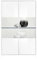 Tousmesmeubles Vitrine 2 Portes Laqué Blanc Brillant à LEDs - TREVISE - L 104 x l 40 x H 174 cm - Neuf