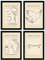 Nacnic Set mit 4 Kunstwerken, Picasso, Peace, Kunstgalerie, Kunstdruck, A4, ohne Rahmen.