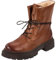 Palado Stiefeletten Damen Kasos Block – bequeme Boots Made in Portugal - warm gefütterte Stiefel - modische Winterschuhe Brown/Brown UK8 - EU41