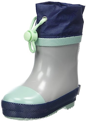 Playshoes Stivali di gomma foderati in gomma naturale unisex per bambini, grigio., 22 EU