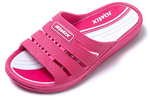JOMIX Ciabatte Donna Estive Comode Ciabatte Mare Donna Pantofole Gomma Morbida Casa Piscina Spiaggia Bagno SD8060 (Fuxia, 36)