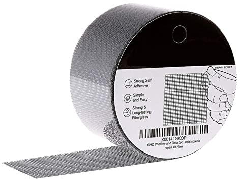 Nastro in fibra di vetro per riparare zanzariere e altri alimentatori – Rullo zanzariera – Riparazione rapida di crepe (50 mm x 2 )