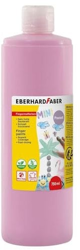 Eberhard Faber 578920 - Fingerfarbe EFA Color, pastell rosa, 750 ml, schnelltrocknend und auswaschbar