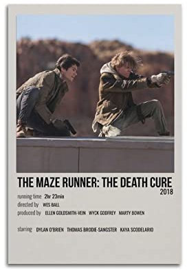 The Maze Runner Film-Leinwand-Poster, Raumdekoration, ästhetisches Poster, künstlerisches Poster für Schlafzimmer, Wohnzimmer, Wände, 30 x 45 cm, ungerahmt