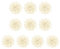 PATIKIL 10Stk 3.9 Chiffon Blumen Netz Stoff Blumen Nähen Gewebe Ornamente Stirnband Verzierungen für Heimwerker Handwerk Hochzeit Dekor Beige